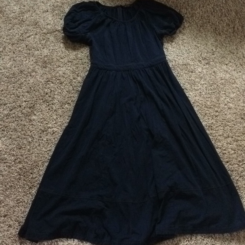 Navy cotton eShakti dress